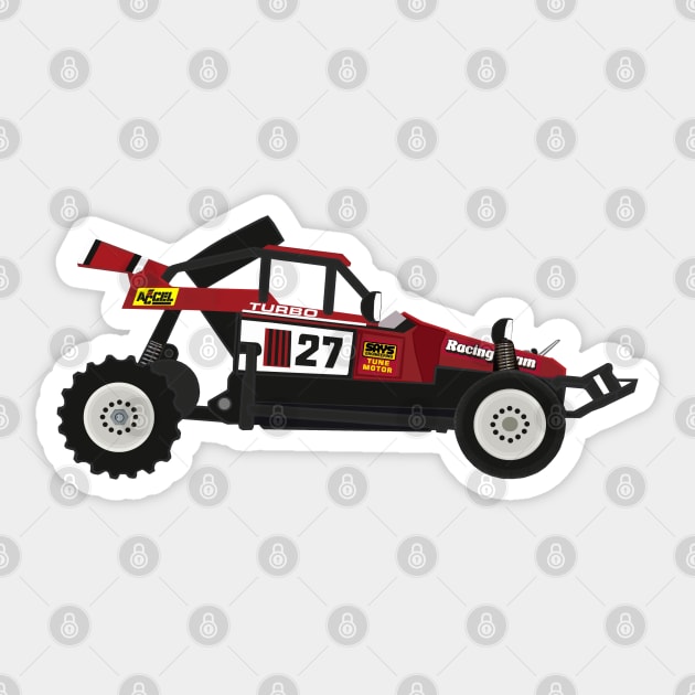 TURBO HOPPER MK1 Vintage RC Illustration Radio Control Sticker by Nostalgia-RC